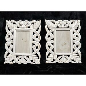 Wooden Picture Frame 4x6 Set Of 2 Distressed Hand Carved Sheik Style
